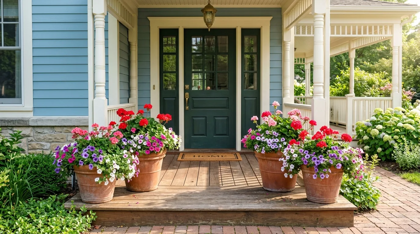 10 Front Porch Flower Pot Ideas to Boost Curb Appeal